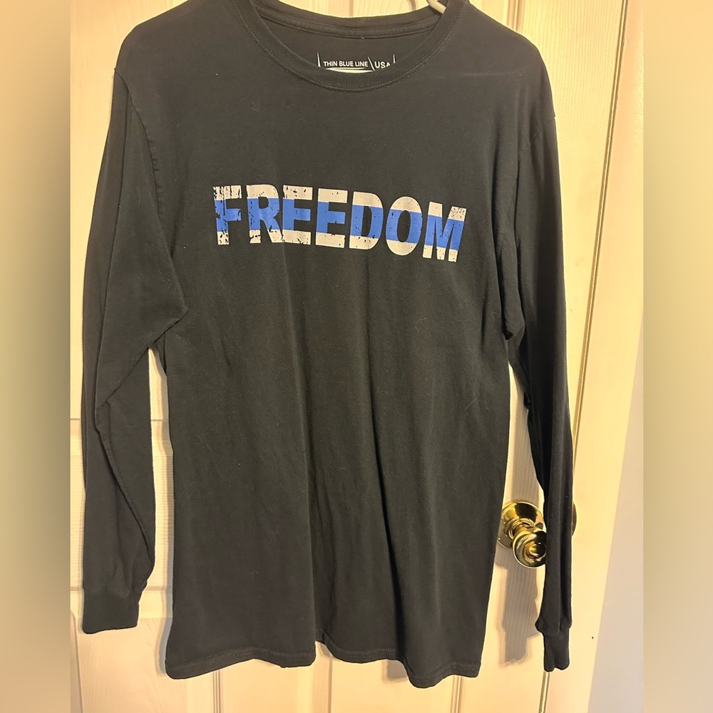 Thin blue line freedom long sleeve